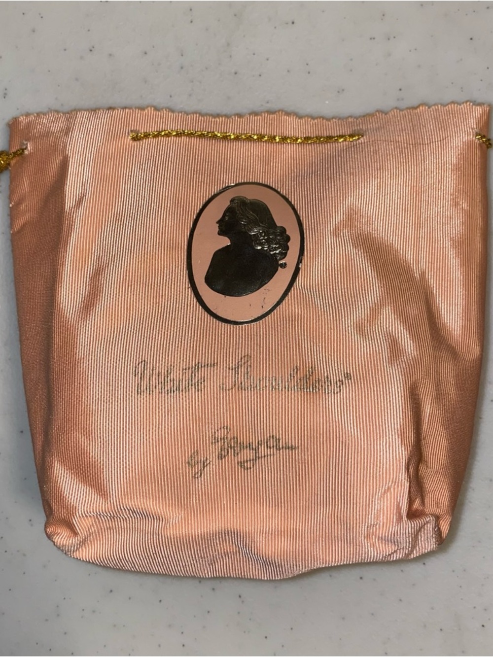 Vintage White Shoulders by Evyan Drawstring Cosmetic Pouch